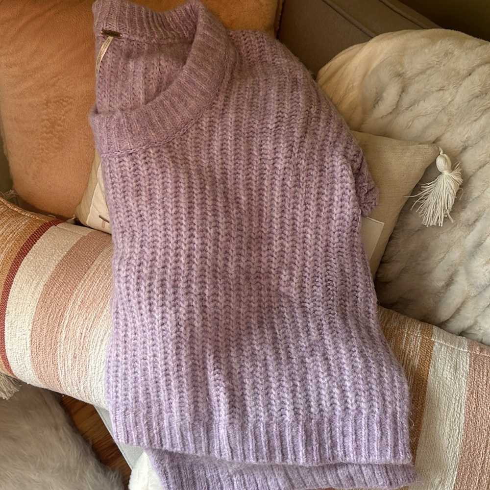 Free People Blue Bell V Neck Sweater XS - Picture 3 of 6